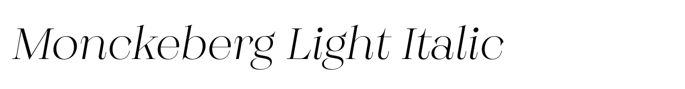 Monckeberg Light Italic